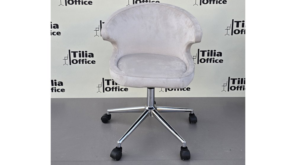 Coket Çalışma Koltuğu Krom Konik Ayak Krem